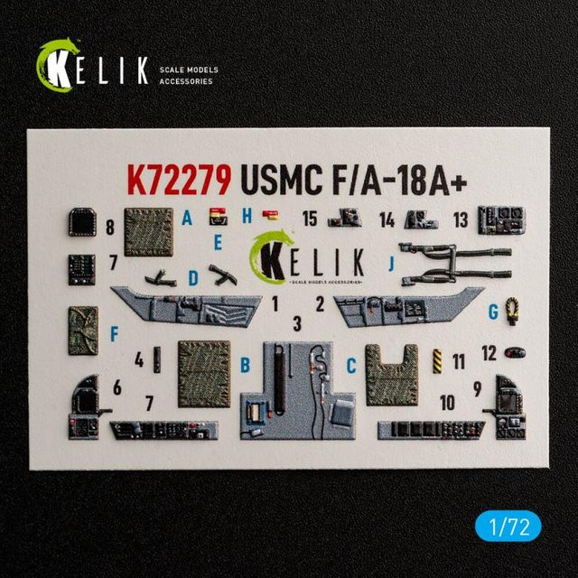 Academy USMC F/A-18+ - Interior 3D Decals - Bild 1