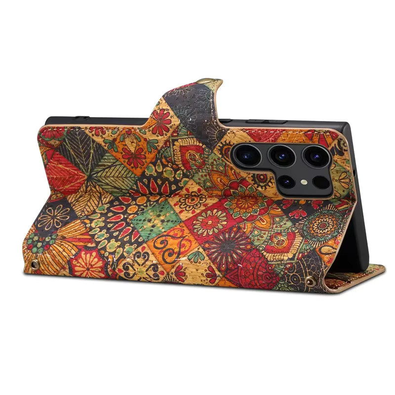 EUCAGR Leder Magnetische Tasche Abdeckung für Samsung Galaxy S24 S23 FE Plus Ultra A34 A53 A54 A51 A52 A31 A32 A33 A05S in Multicolour - Bild 3