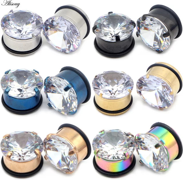 Alisouy Ohrring, Edelstahl, Silber, Unisex, 5-20mm - Bild 1