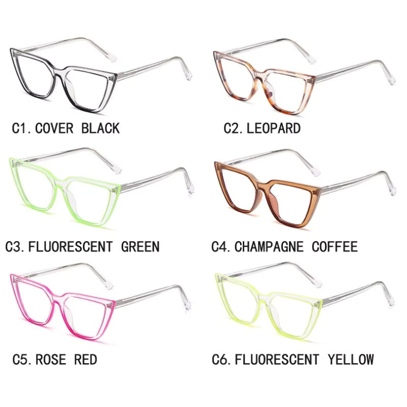 Samjune Korrektionsbrille Cat-Eye, TR90, Vollrand, transparent - Bild 5