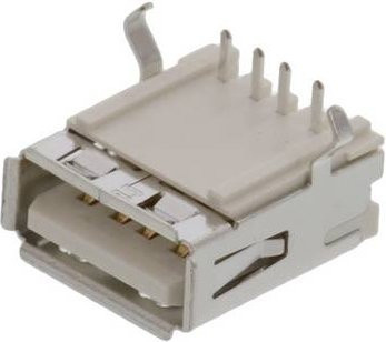 Molex USB-A Buchse Rechtwinklig in Weiß mit Goldkontakten 676433910 - Bild 1