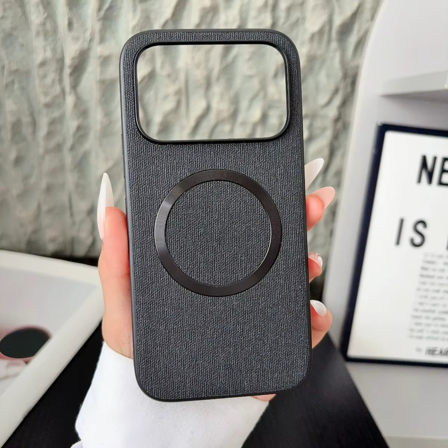 Luxuriöse magnetische Handyhülle für Huawei Honor 600 Pro in Lila mit Stoffmuster und Lederschutz - Bild 2