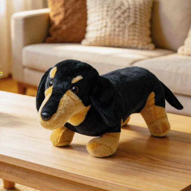 Kawaii Dackel Plüschtier, 35cm, ab 14 Jahren - Bild 1