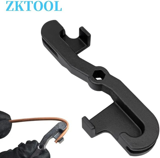 ZKTOOL Rohr-Biegewerkzeug aus Metall in Schwarz mit 2 Biegeoptionen für Bremsleitungen - Bild 1