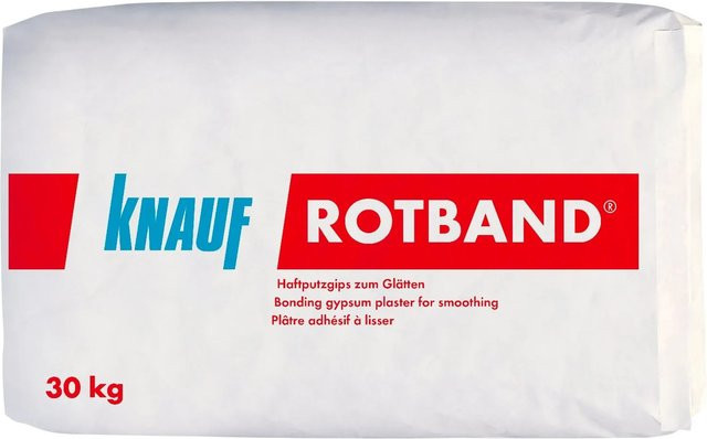 Knauf Rotband Gips-Haftputz, Weiß, 30 kg - Bild 1
