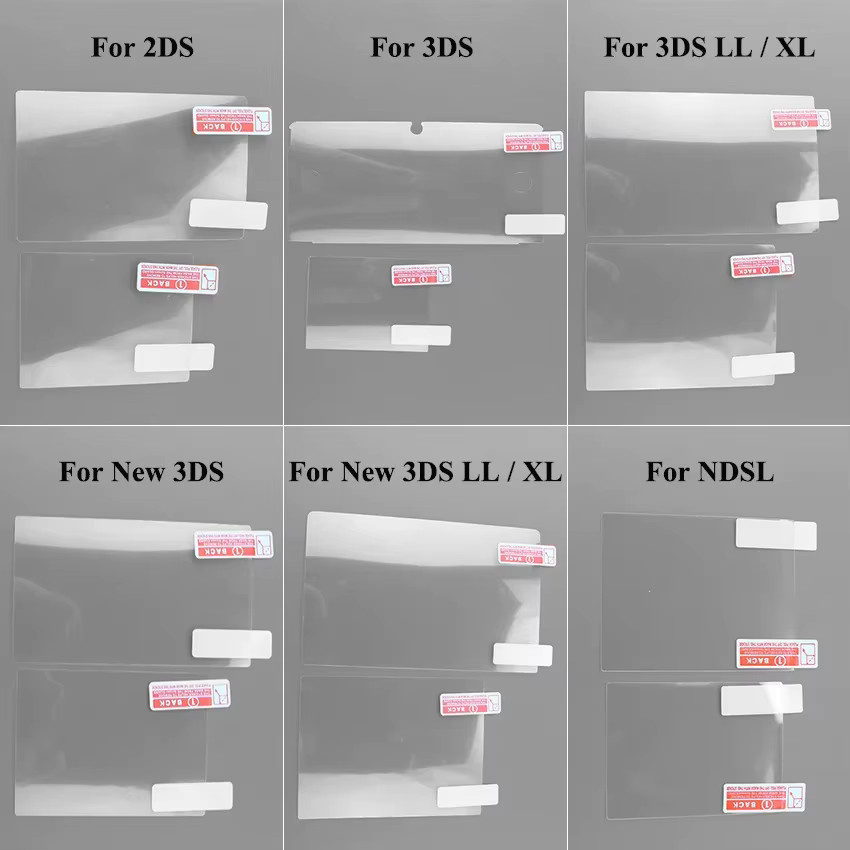 Nintendo HD Displayschutzfolien Set Transparent für DS, NDSL, 2DS und 3DS XL / LL - Bild 1