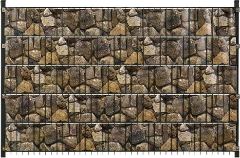 FLORAWORLD Sichtschutzstreifen aus PVC in Braun mit Bruchstein-Optik, Höhe: 19 cm, Länge: 20,5 m - Bild 1