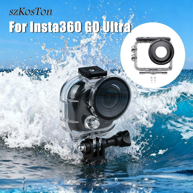 Insta360 Tauchgehäuse für Insta360 GO Ultra, wasserdichte Unterwasser-Gehäuseabdeckung in Transparent, bis 50 m wasserdicht - Bild 1