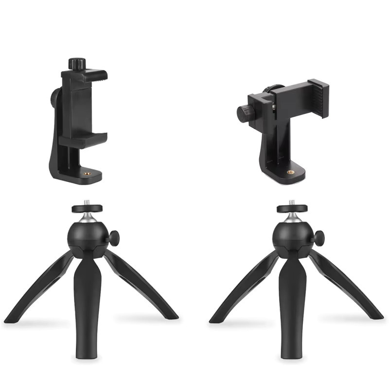 DIXSG 360-Grad-Handy-Clip in Schwarz als universeller Handyhalter mit 1/4 Zoll Schraubenloch für iPhone, Samsung, Huawei und Xiaomi - Bild 2