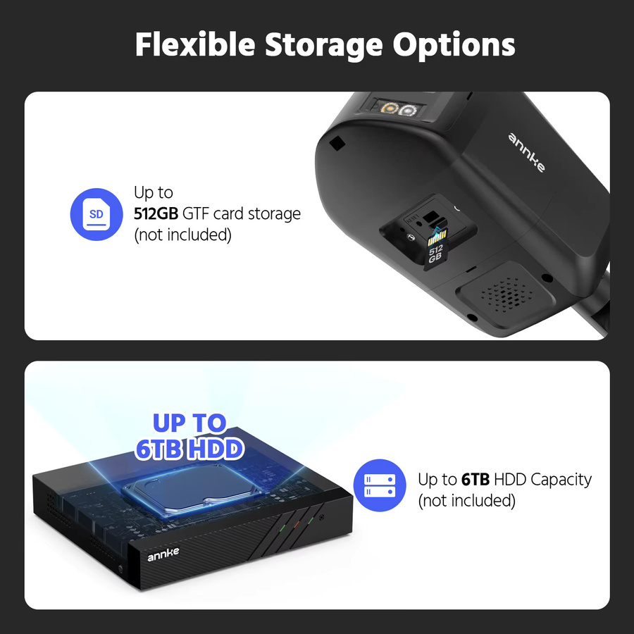 ANNKE 8MP Videoüberwachungs-Kit mit 8-Kanal NVR und schwarzen IP67 Außenkameras, Dual-Objektiv, 4K Auflösung, intelligente Farbnachtsicht, aktive Abschreckung und Zwei-Wege-Audio - Bild 7