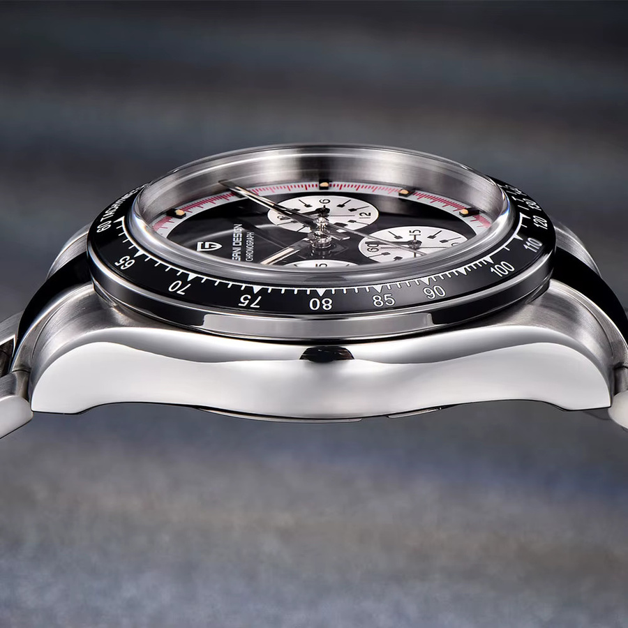 PAGANI DESIGN Chronograph, Quarz, Edelstahl, 40 mm, Schwarz, Herren - Bild 3