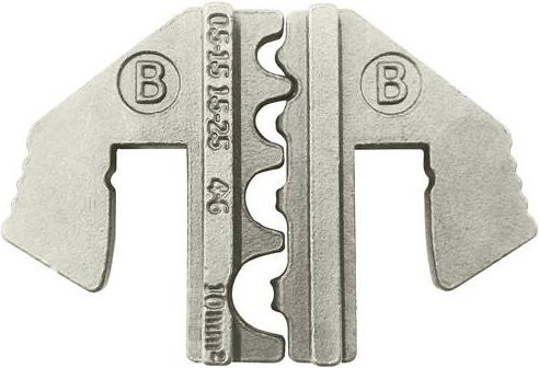 TOOLCRAFT PLE-0B Crimp-Einsätze Unisolierte Kabelschuhe in Silber für die Zange TOOLCRAFT PZ-500 mit einem Quetschbereich von 1,5 bis 10mm² - Bild 1