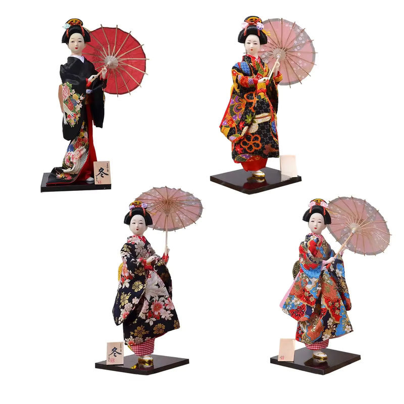 Homyl Japanische Geisha Ornament Miniatur Figur in Multicolor, Höhe: 30,48 cm - Bild 4