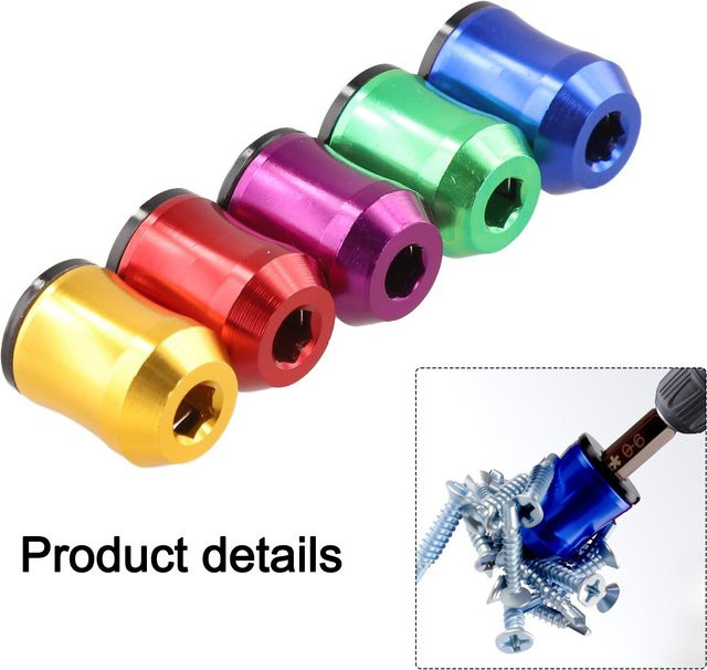 DAZZLEEX Magnetische Schraubenringe aus Aluminiumlegierung in Lila für Schraubendreher-Bits mit 6,35 mm Schaft - Bild 1