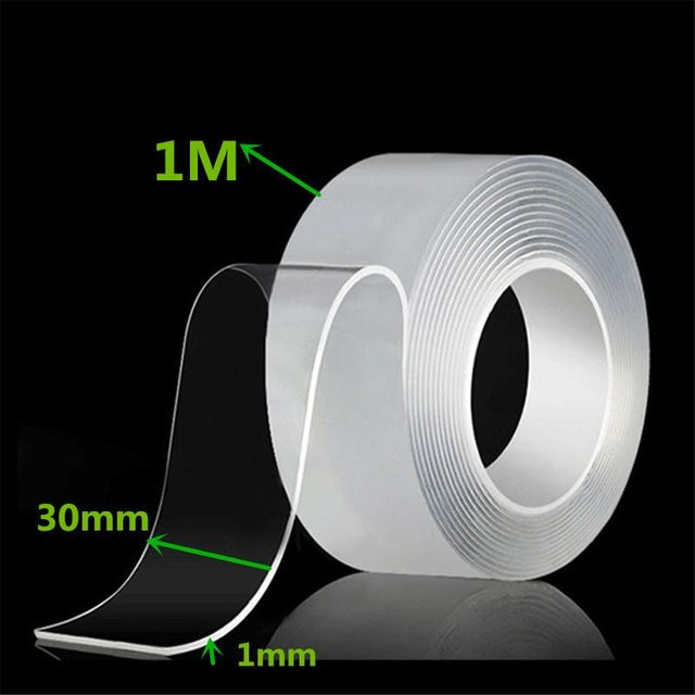 A Family Of Home Textiles Nano-Klebeband doppelseitig transparent wiederverwendbar und wasserdicht - Bild 1