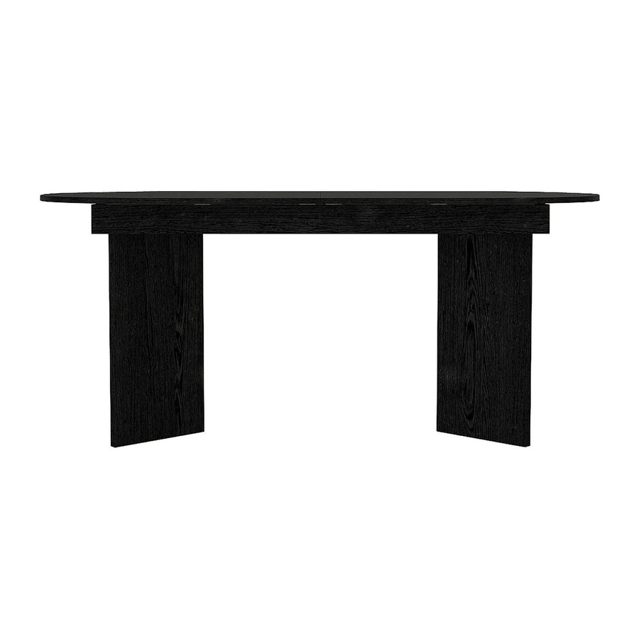 Vente-unique Esstisch Topania Modern Schwarz aus Spanplatte ausziehbar B: 260 cm, T: 220 cm, H: 180 cm - Bild 2