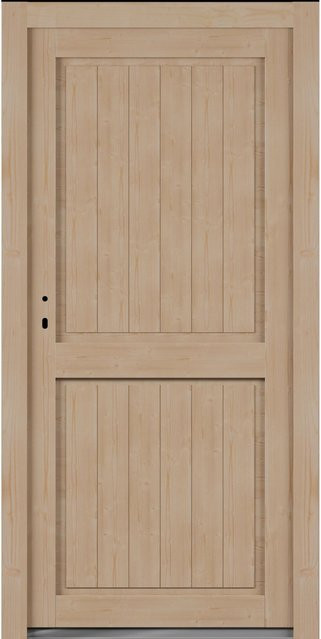 Roro Nebeneingangstür OHE 1003 Fichte in Braun und Beige, B/H: 98 x 198 cm, DIN Links - Bild 1