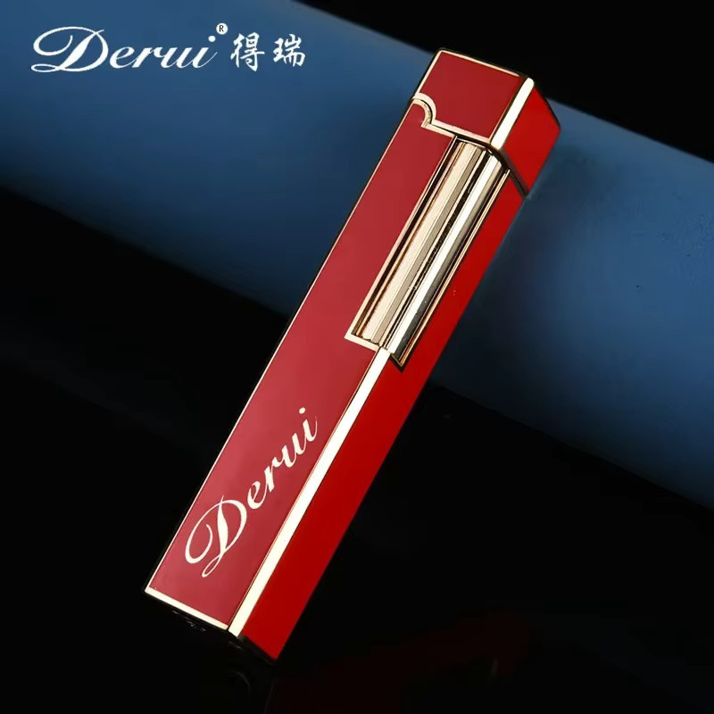 Derui Retro Gasfeuerzeug mit Seitenschiebe-Mechanismus und Box im High-End Design - Bild 1