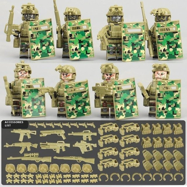 Leil WW Bausteine Militärfiguren Polizei Spezialeinheiten, ab 3 Jahren - Bild 1