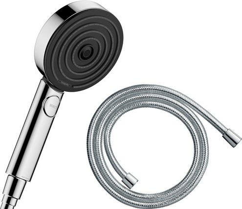 Hansgrohe Handbrause-Set Pulsify Blend in Silber mit 3 Strahlarten und 1,6 m Schlauch - Bild 1