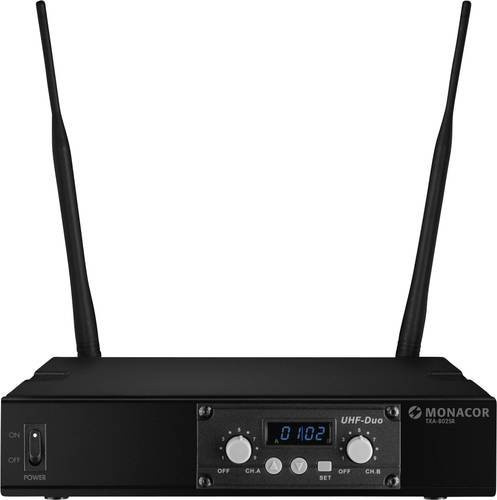 Monacor TXA-802SR UHF-PLL-Empfänger in Schwarz mit 6,3 mm Klinkenanschluss - Bild 1
