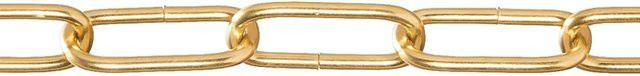 Conacord Ringkette aus Stahl in Gold, Durchmesser: 4 mm, Breite: 38 mm, Meterware - Bild 1