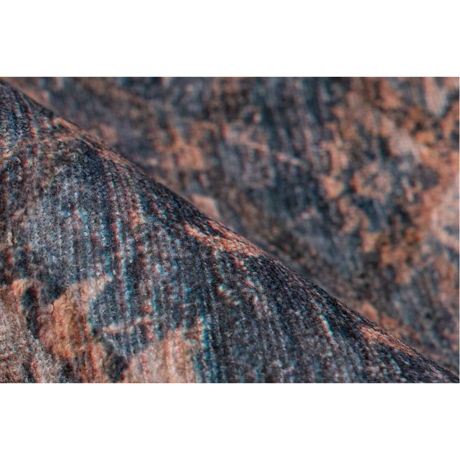 me gusta Kurzflorteppich Antique 225 in Gold und Blau mit Relief-Muster, B/B: 120 x 180 cm - Bild 3