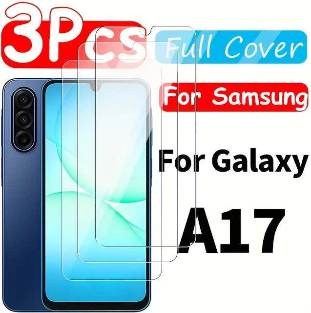 3er-Set gehärtetes Glas Displayschutz für Samsung Galaxy A16 4G und Samsung Galaxy A17 5G, transparent, 9H Anti-Scratch HD - Bild 1