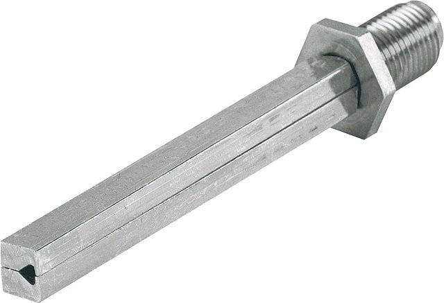 Hoppe FDW Stift aus verzinktem Stahl in Silber, Durchmesser: 8 mm, Länge: 100 mm - Bild 1
