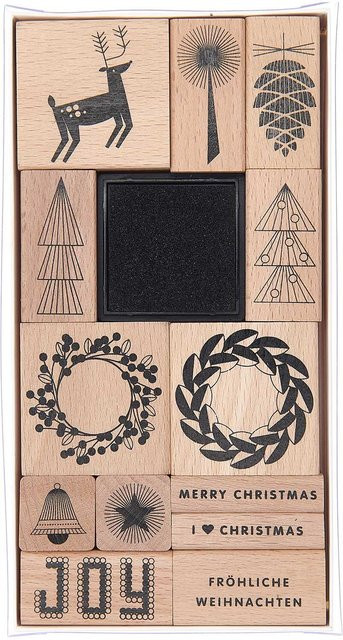 Rico Design Paper Poetry Stempelset I love Christmas in Schwarz - Bild 1