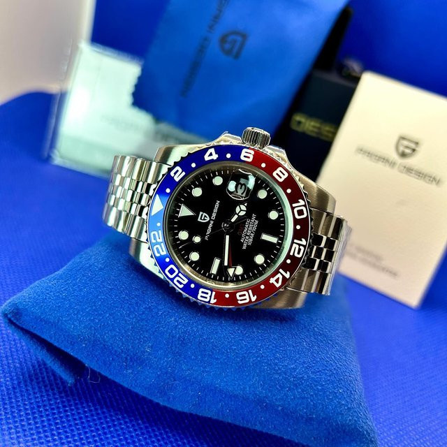 Pagani Design Armbanduhr, GMT, Automatik, Edelstahl, Saphirglas, Herren - Bild 1