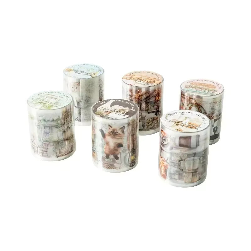 Dekoratives PET-Retro-Klebeband in Multicolour für Bastelarbeiten und Dekoration, Breite: 5 cm, Länge: 2 m - Bild 2