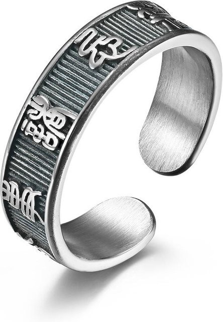 YIRAN Jewelry 5 Ring Titanstahl, gray, Unisex - Bild 1