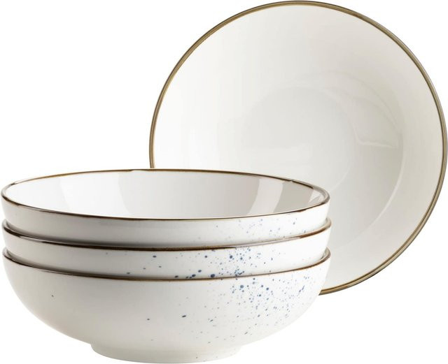 Mäser Schüssel-Set Pintar aus Porzellan in Beige, Braun und Weiß mit Punktmuster - Bild 1