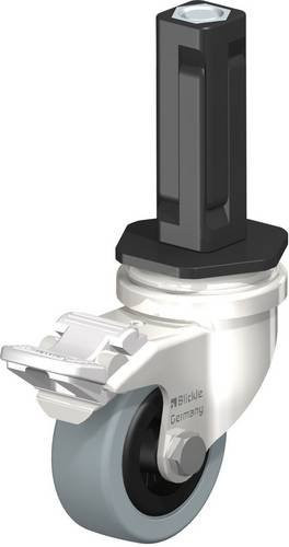 Blickle Lenkrolle mit Feststeller 856412 LRXA-VPA 50G-FI-EXV02, Rad-Durchmesser: 50 mm, Tragfähigkeit: 40 kg, Farbe: Grau/Schwarz - Bild 1