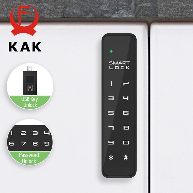 KAK Elektrisches Smart-Türschloss als diebstahlsicheres Passwortschloss für Schubladen, Schränke und Aktenschränke - Bild 1