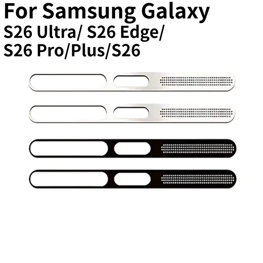 Metall Staubschutznetz Aufkleber für Samsung Galaxy S26 Ultra S25 S24 S23 Plus in Schwarz und Silber - Bild 2
