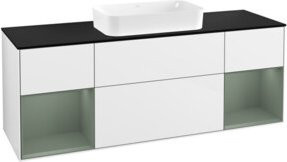 V&B Waschtischunterschrank Finion mit Wandbeleuchtung, Farbe Weiß lackiert, Breite: 160 cm, Tiefe: 50,1 cm, Höhe: 50,1 cm - Bild 1