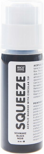 Rico Design Squeeze Acrylic Marker Acrylfarbe Schwarz 60ml - Bild 1