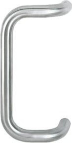 HOPPE HT-Stoßgriff E5110 gekröpft, Länge: 33 cm, Durchmesser: 3 cm, Edelstahl matt, Silber - Bild 1