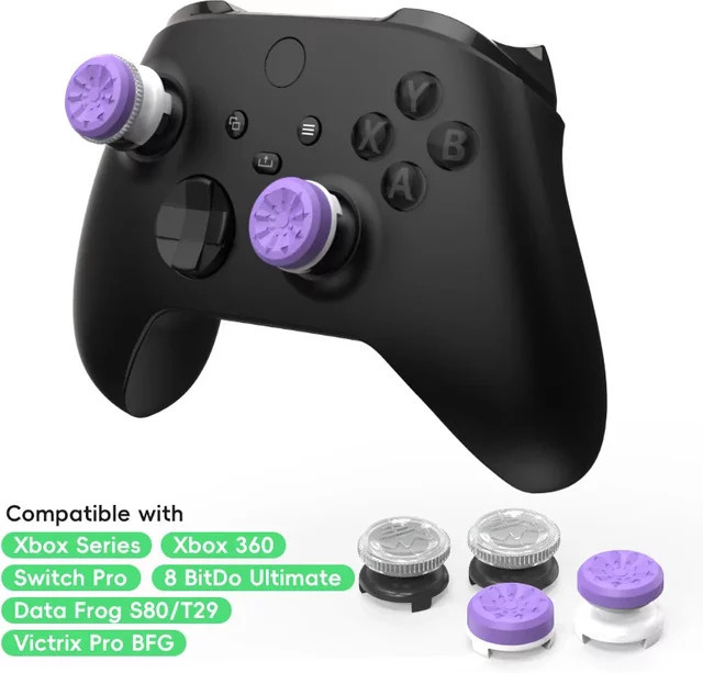 DATA FROG Freek Galaxy Daumengriffkappen für PS4, PS5, Xbox Series S und Xbox Series X in Schwarz - Bild 1