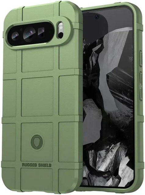 Stoßfeste Hybrid-Schutzhülle mit mattem TPU für Google Pixel 10, 9 Pro XL, 8, 7A und 8a in Grün - Bild 1