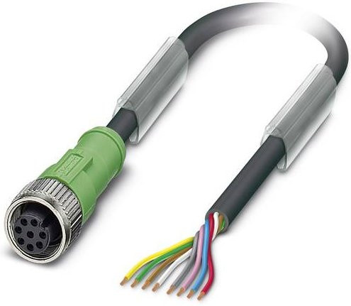 Phoenix Contact Sensor-Aktor-Steckverbinder SAC-8P- 5,0#1520369 M12 Buchse gerade, grau/schwarz, Länge: 5,00 m - Bild 1