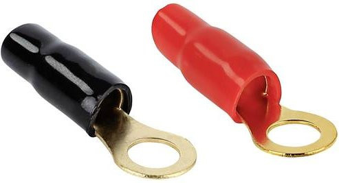 ACV Car HiFi Ringkabelschuh 4er Set 10mm² 8.40mm Schwarz und Rot - Bild 1