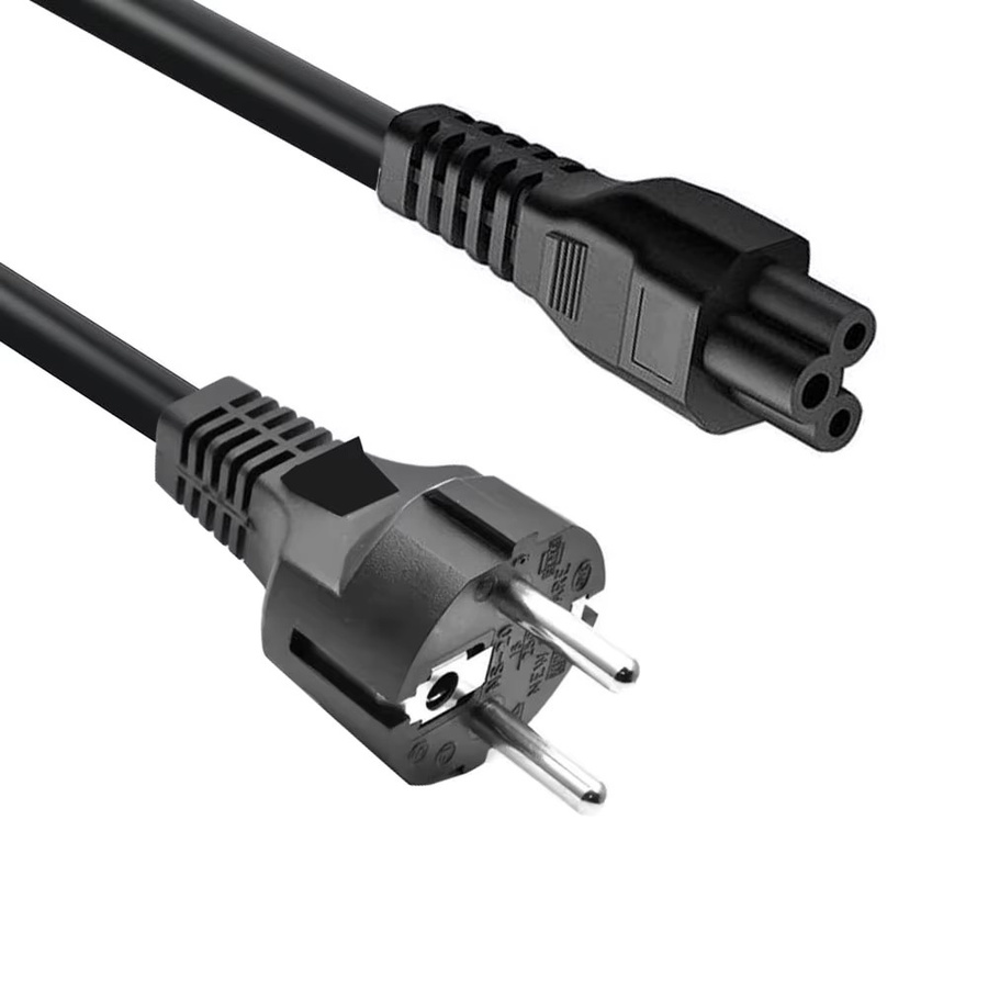 EU-Netzkabel CEE 7/7 auf IEC320 C5 in Schwarz für Notebook und Laptop-Netzteile - Bild 4