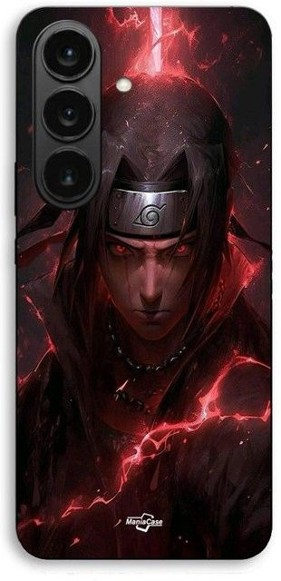 Maniacase Handyhülle für Samsung Galaxy S26 mit Itachi Uchiwa Anime 3D Fanart in Schwarz - Bild 1