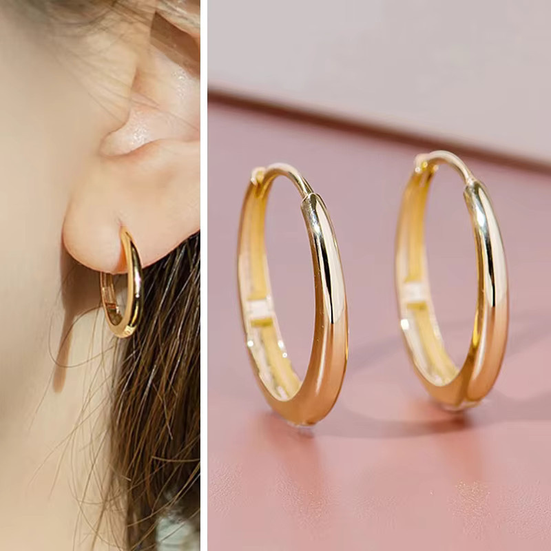 Huitan Creolen, Bicolor, Gold, Damen - Bild 1