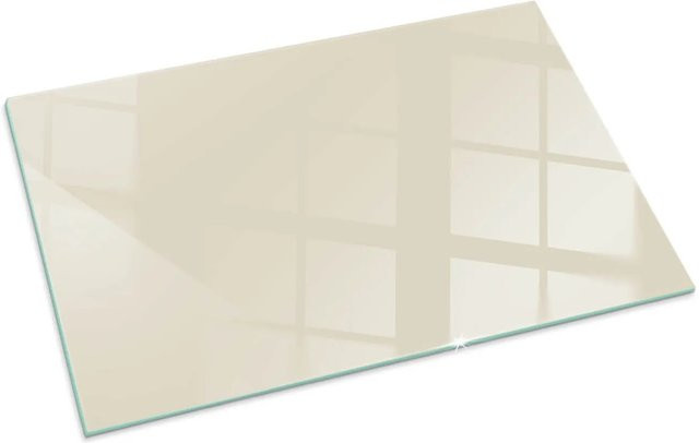 Tulup Glasplatte für Kaminöfen als Funkenschutzplatte, Gelb, B: 100 cm, H: 70 cm - Bild 1