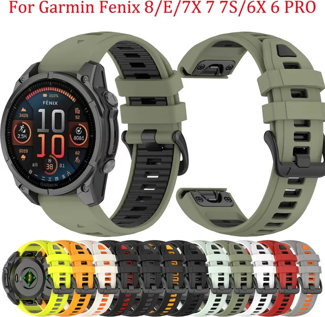 CAOWTAN Uhrenarmband Silikon, Schwarz, Unisex, 20 22 26 mm - Bild 1
