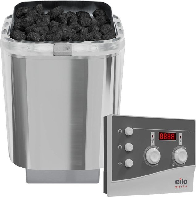 Eilo Kombi-Saunaofen-Set mit externer Steuerung für Dampf- und Warmluftbad, 8 kW - Bild 1